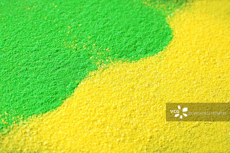 绿色黄色粉末涂料背景图片素材