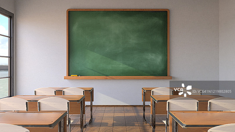 空旷的教室，疫情概念图片素材