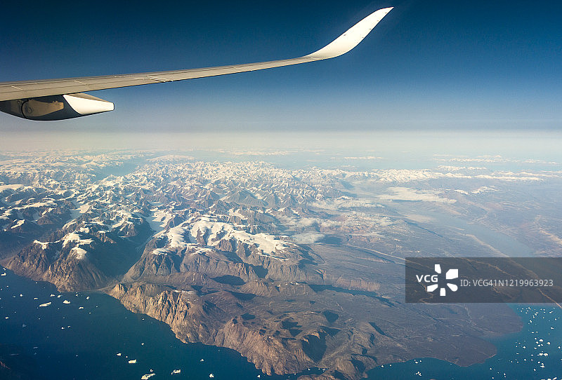 从上方俯瞰格陵兰图片素材