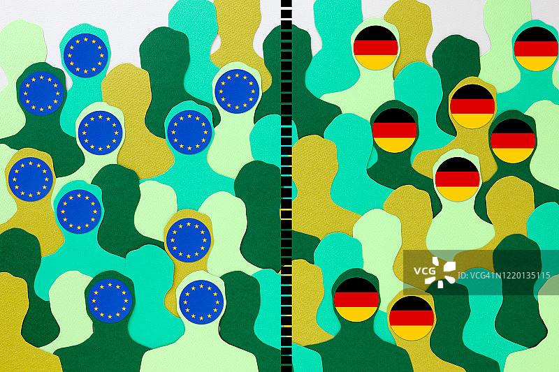 分裂的欧洲和德国男人图片素材