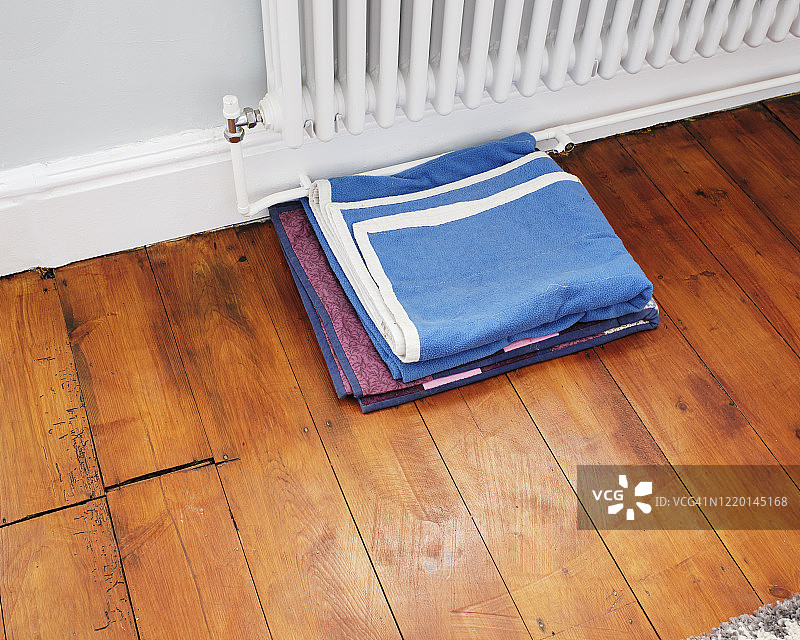 猫咪在暖气片旁图片素材