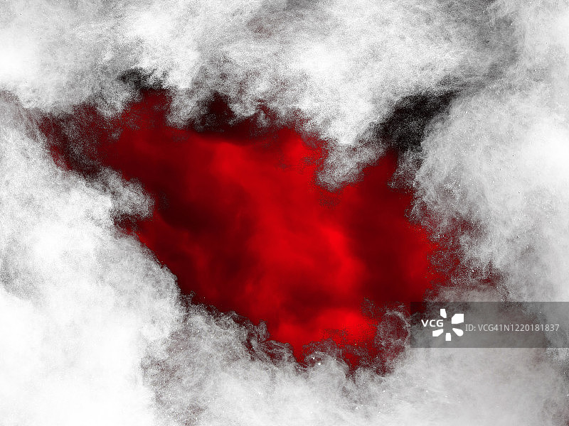 爆炸中心的黑洞全画幅图片素材