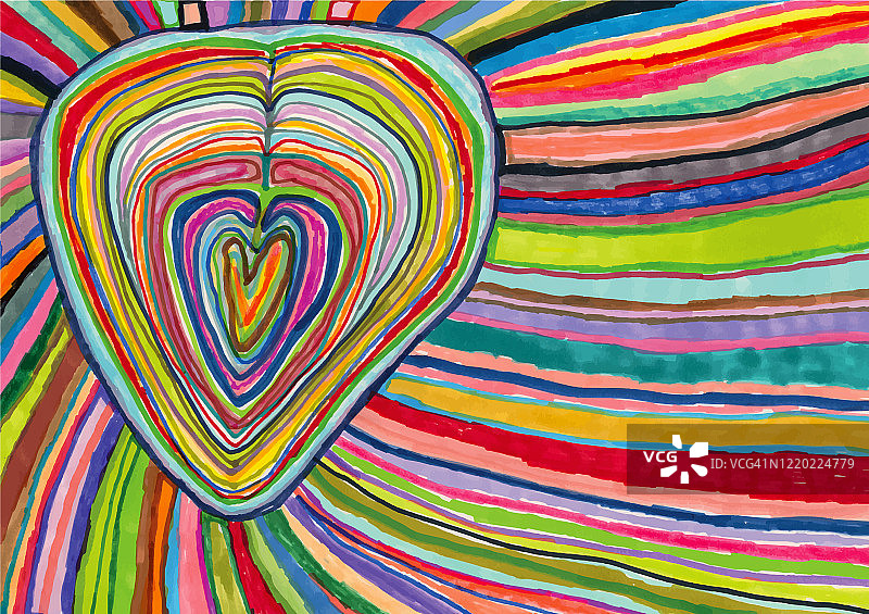 彩色爱心背景图片素材