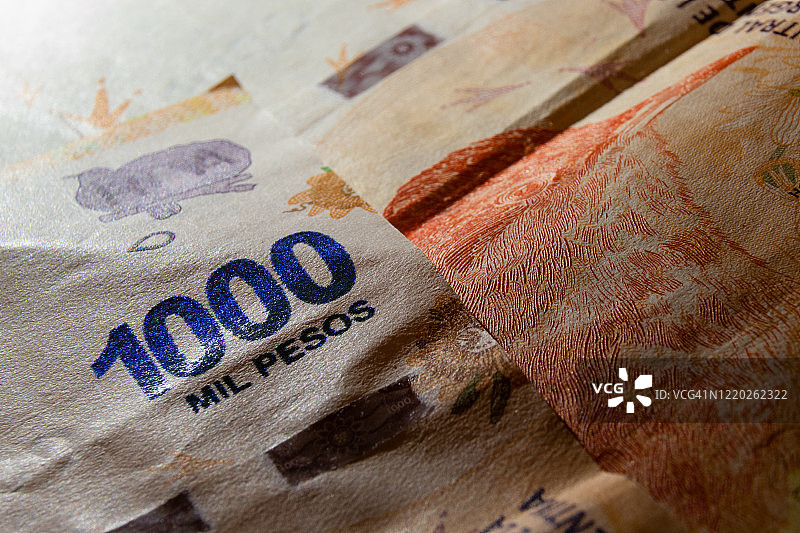 货币：阿根廷1000比索纸币图片素材