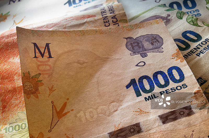 货币：阿根廷1000比索纸币图片素材