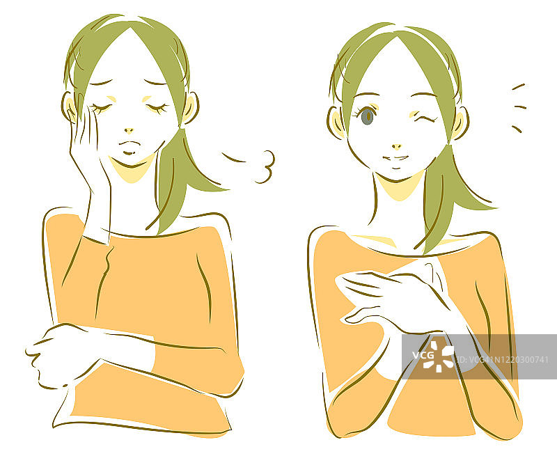 自然的年轻女人表情图片素材