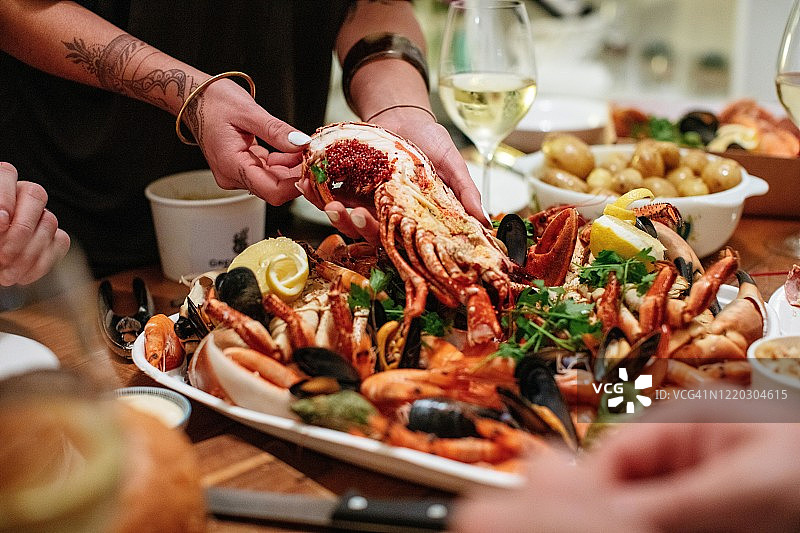 居家海鲜晚餐图片素材