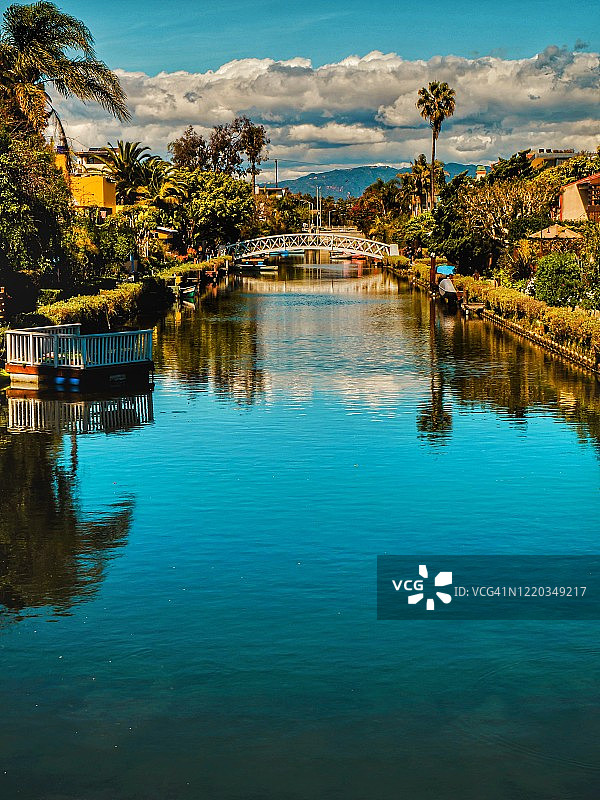 美国加利福尼亚州洛杉矶威尼斯运河图片素材
