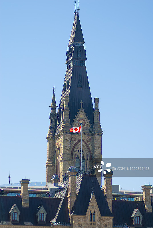 加拿大安大略省渥太华议会大厦西区塔楼图片素材