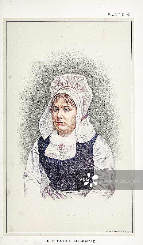 佛兰德斯挤奶女工肖像图片素材