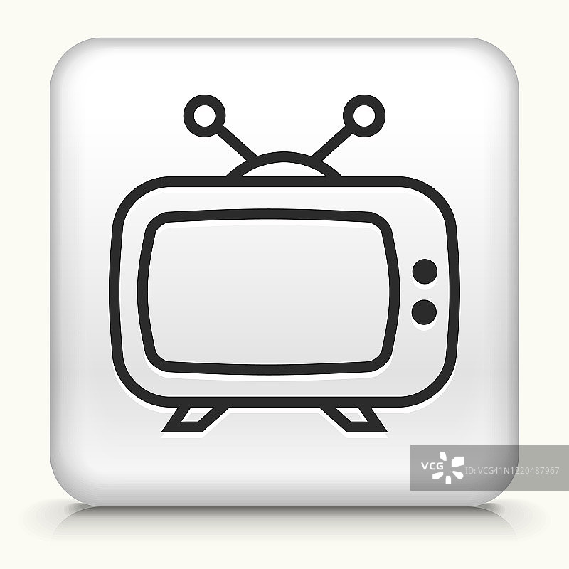 带天线的复古电视机图标图片素材
