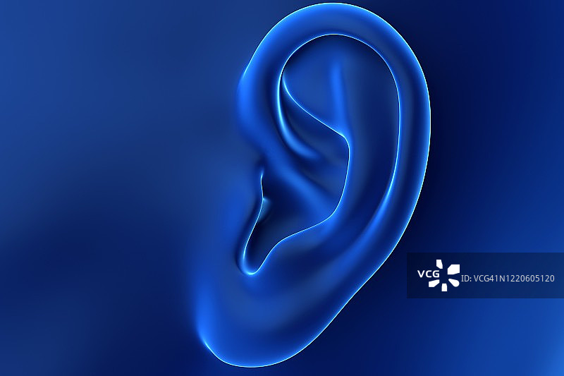 女性耳朵插图图片素材