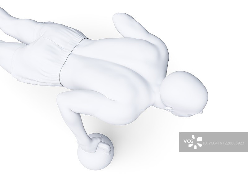 男子锻炼插画图片素材