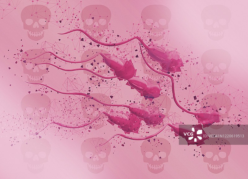 已故男性的精子插图图片素材