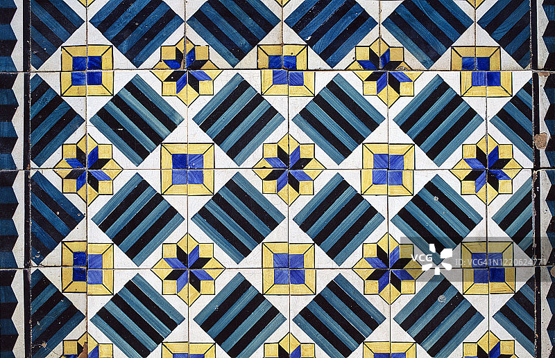 里斯本墙壁上的旧瓷砖图片素材