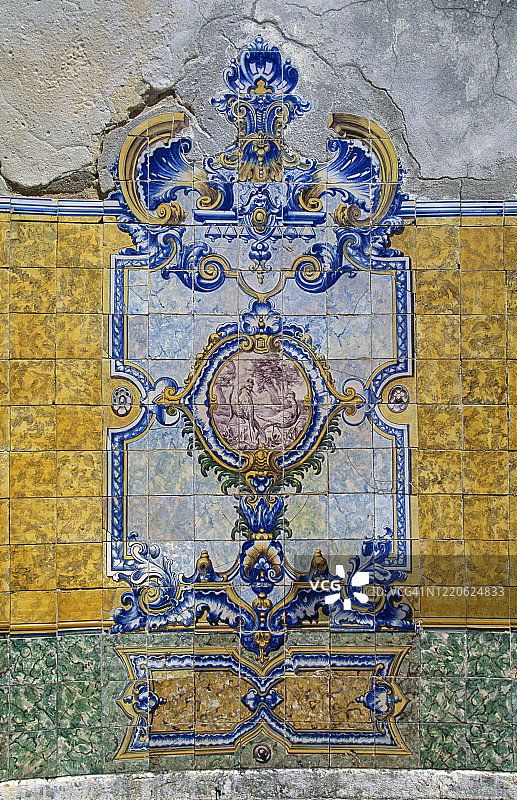 里斯本墙壁上的旧瓷砖图片素材