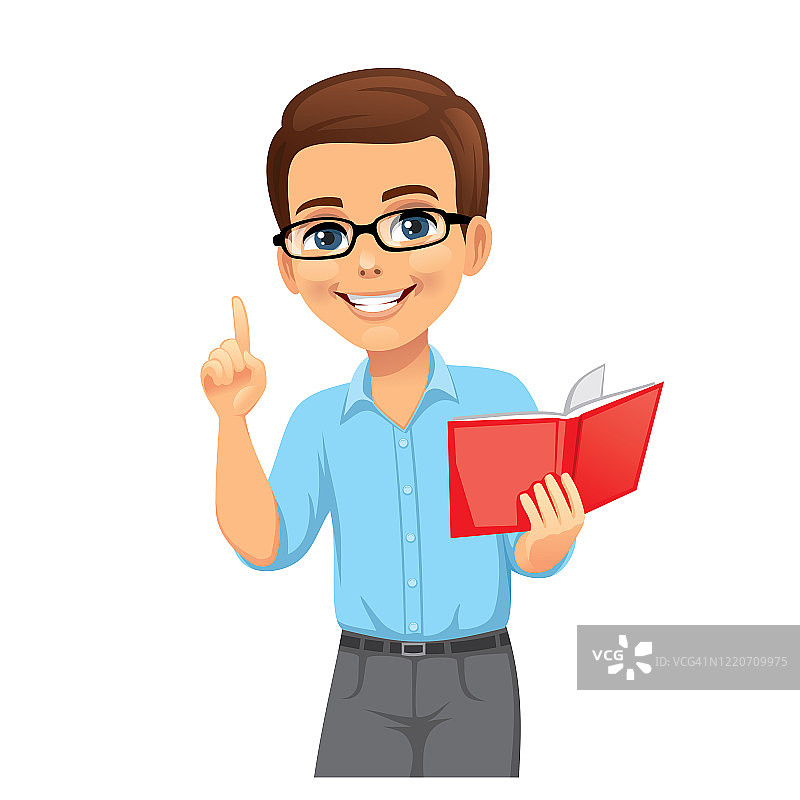 拿着书的男老师图片素材