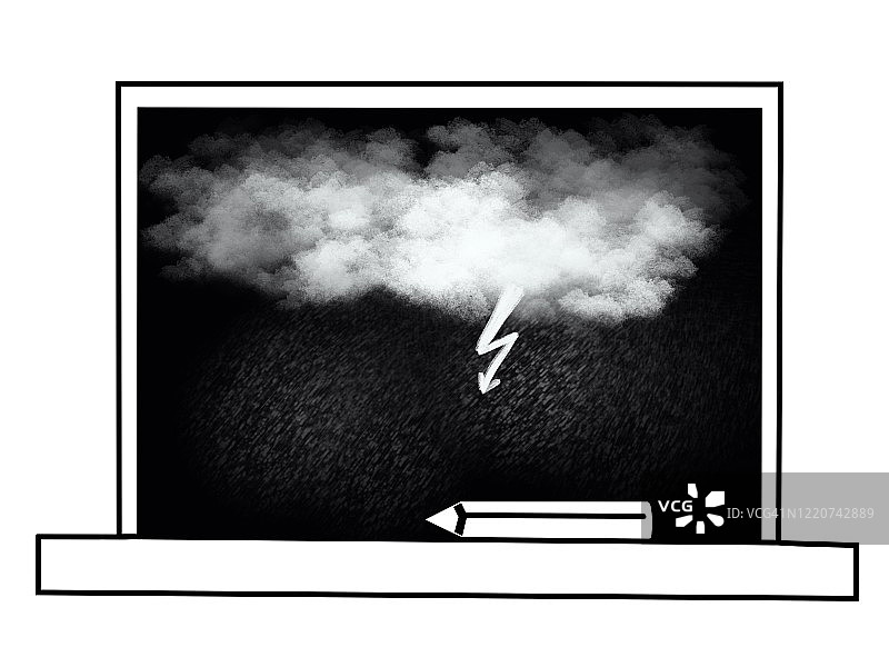 黑板粉笔手绘风暴图片素材