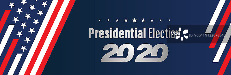 星条旗背景下的2020美国大选图片素材