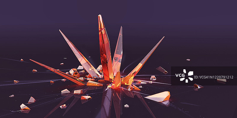 橙色尖晶碎片图片素材