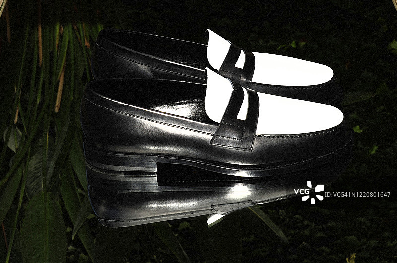 黑白乐福鞋图片素材