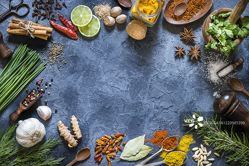 香料和草药边框图片素材
