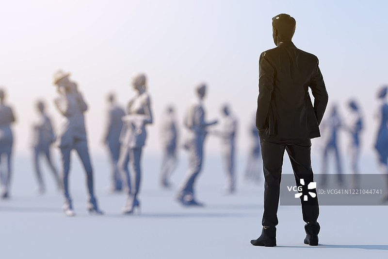 从人群中脱颖而出图片素材