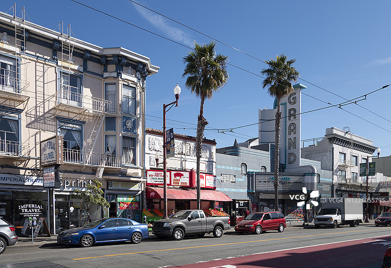 旧金山米慎街的商店与建筑图片素材