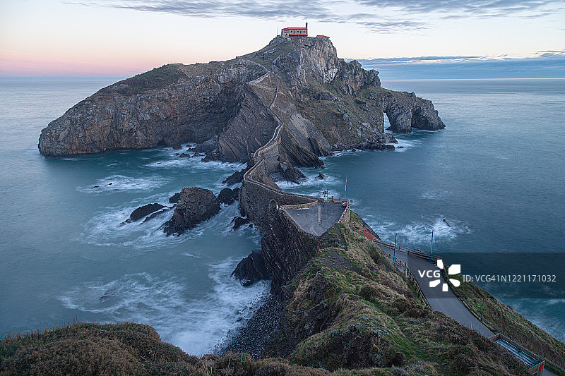 西班牙的加兹特鲁加特岛图片素材