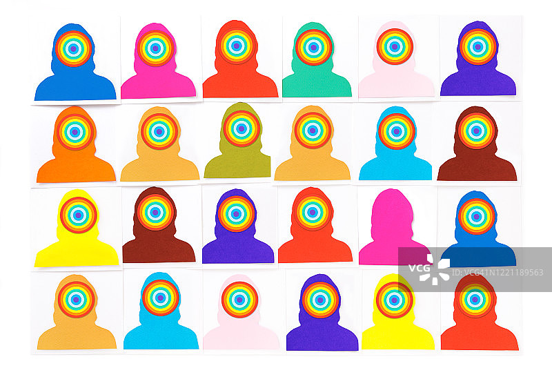 缺失的彩虹女人像图片素材