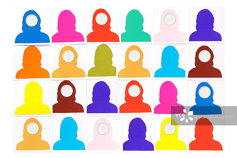 白色圆形女性肖像图片素材