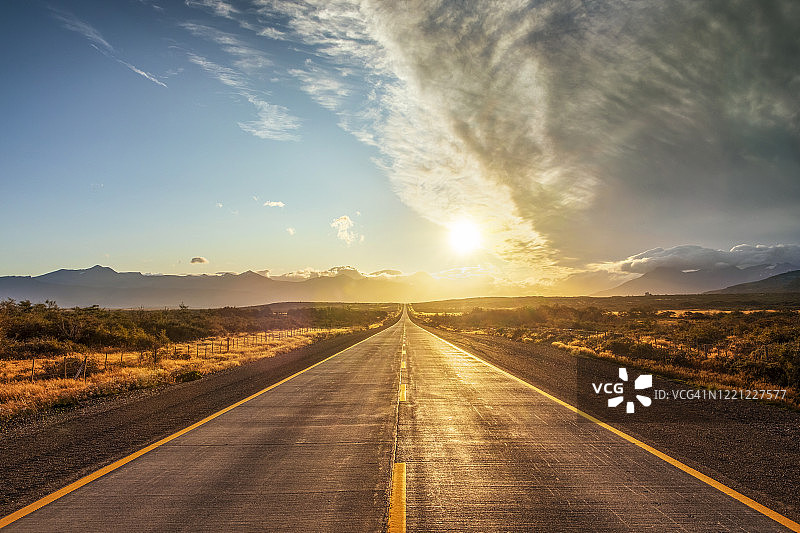 智利巴塔哥尼亚的世界街尽头图片素材