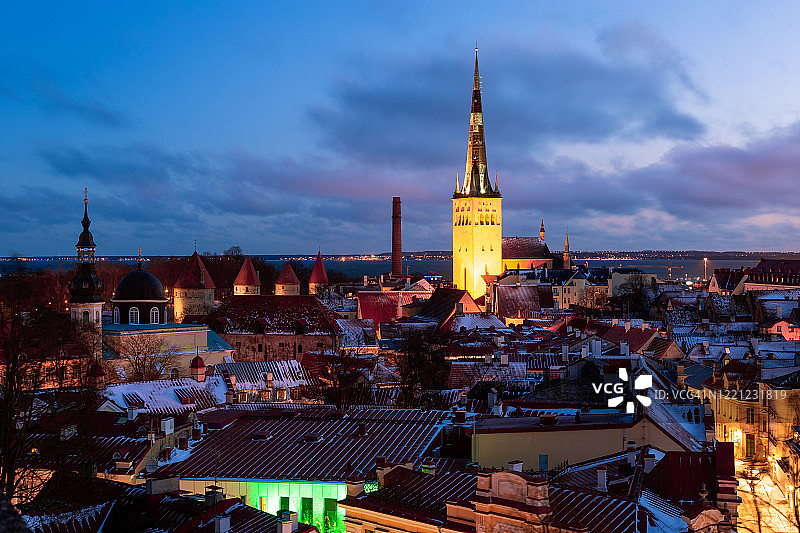 爱沙尼亚塔林圣奥拉夫教堂图片素材
