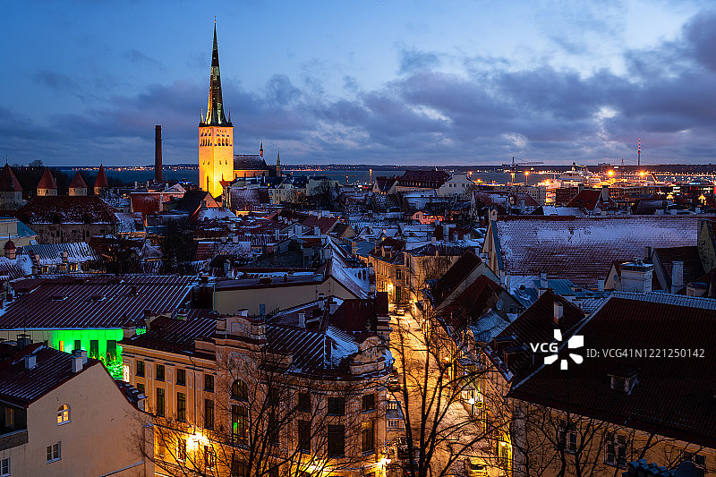 爱沙尼亚塔林圣奥拉夫教堂图片素材