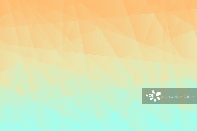 抽象几何背景 - 橙色渐变多边形马赛克图片素材
