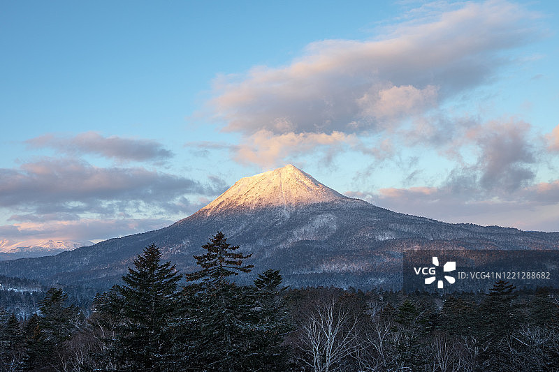 阿尔卑斯山的霞光图片素材