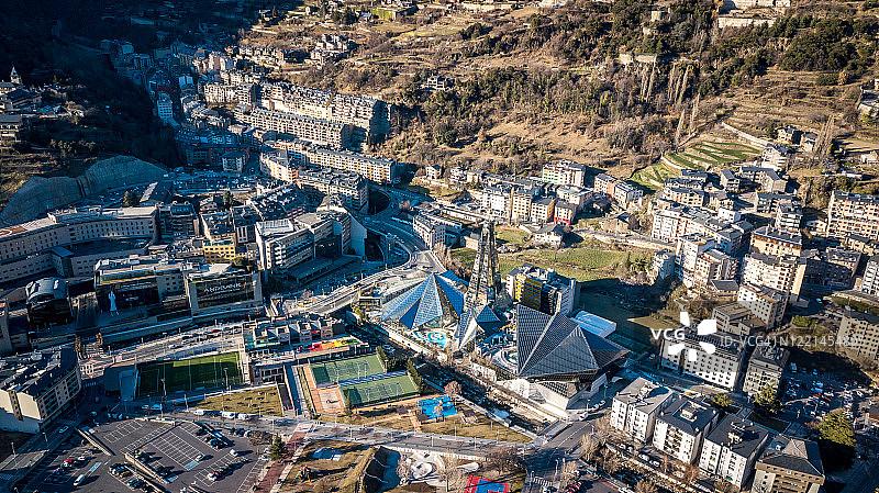 安道尔城：安道尔的首都图片素材