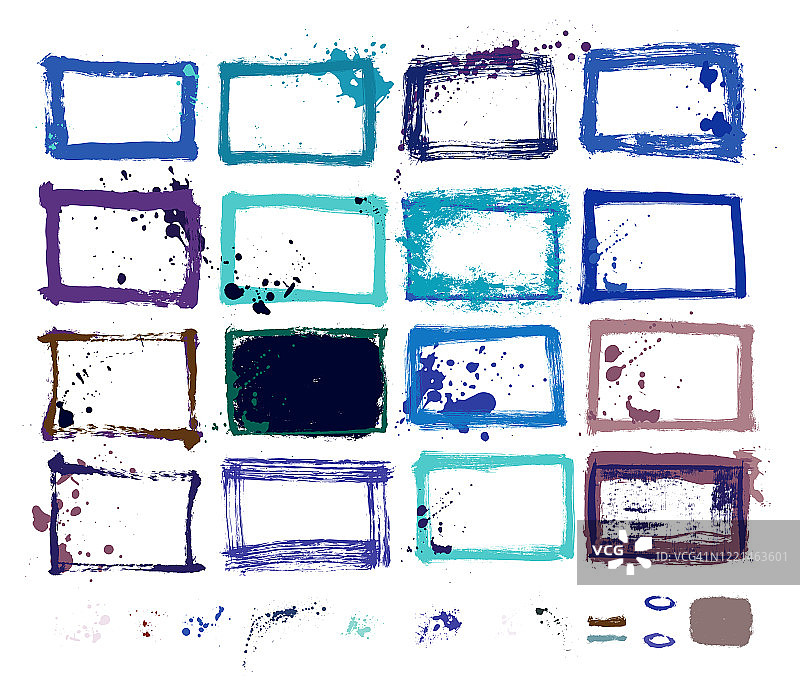 矢量手绘边框排版素材合集图片素材