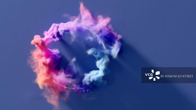 烟雾圆形图案图片素材