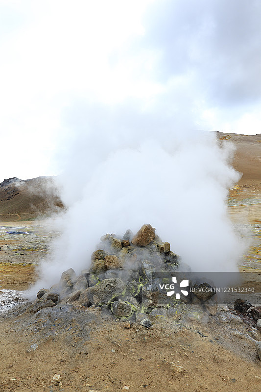 地热蒸汽和景观图片素材