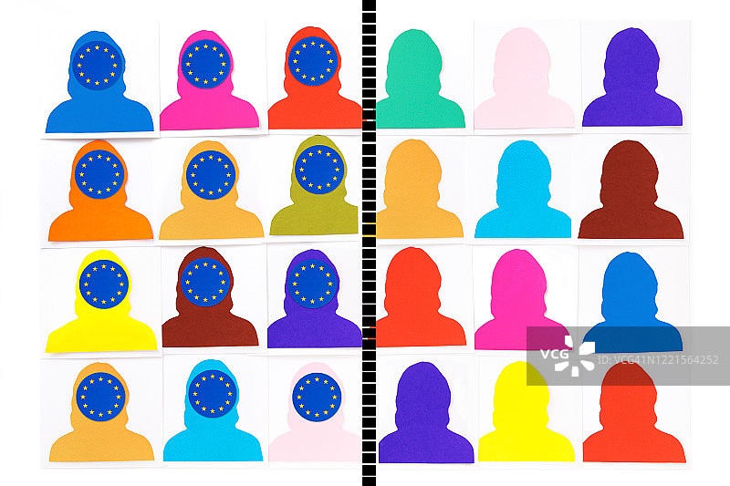 分离的欧洲女人图片素材