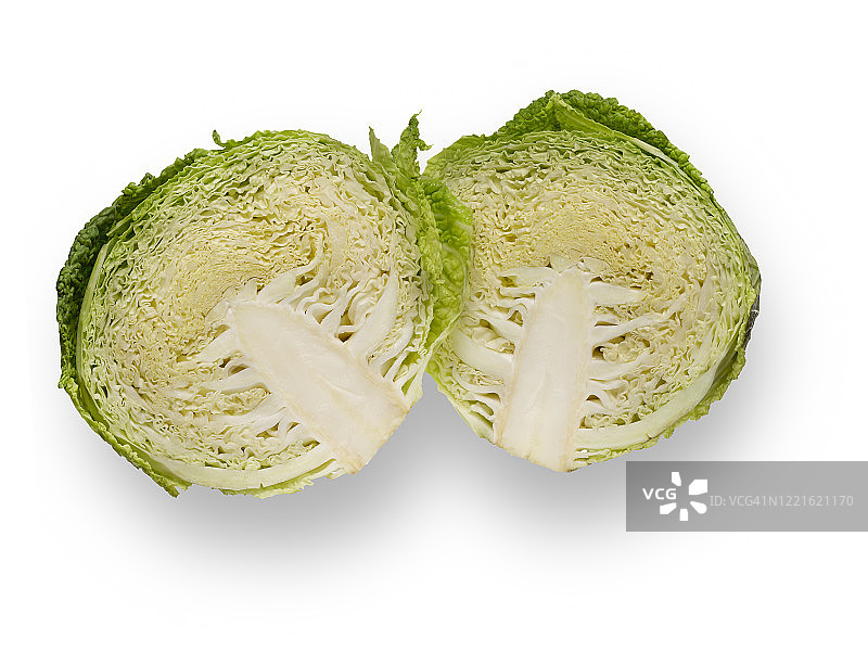 切成两半的卷心菜图片素材