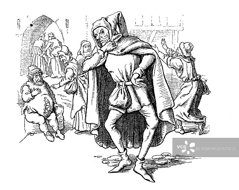 不快乐的中世纪男人图片素材