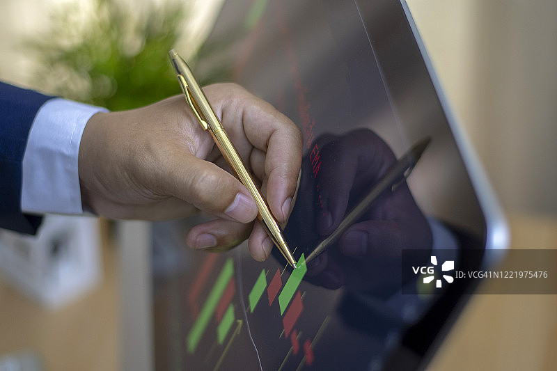 指向股票交易所市场图表图片素材