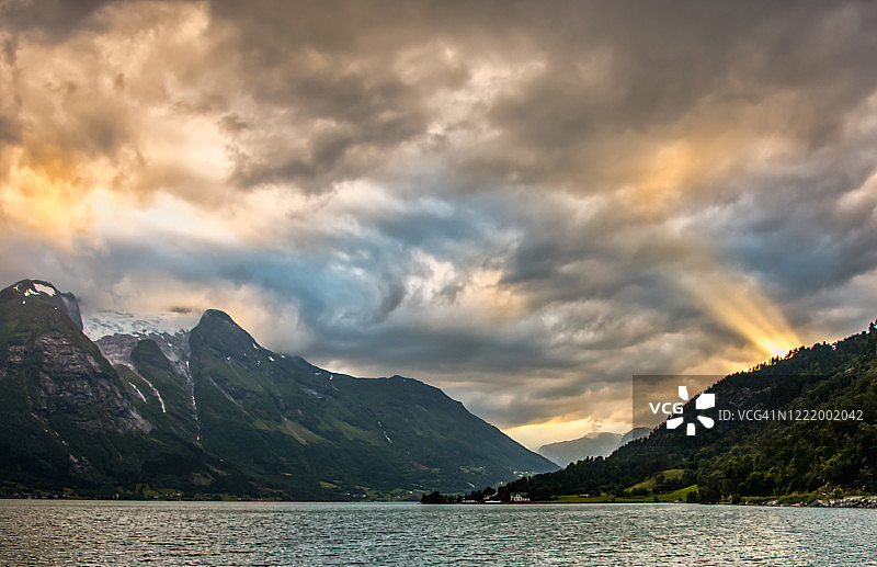 Hjelle日落图片素材