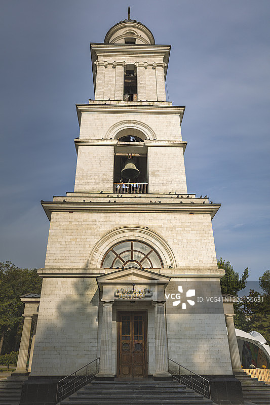 基希讷乌主诞主教座堂的钟楼图片素材