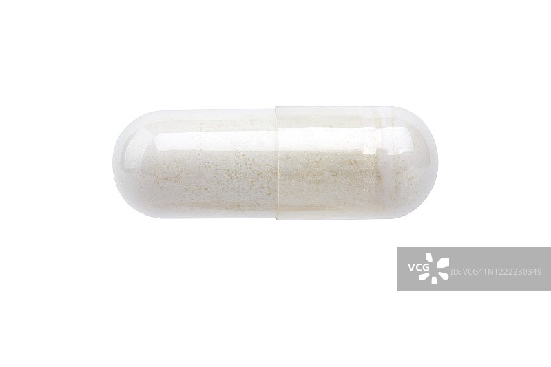 白色药丸，白色背景图片素材