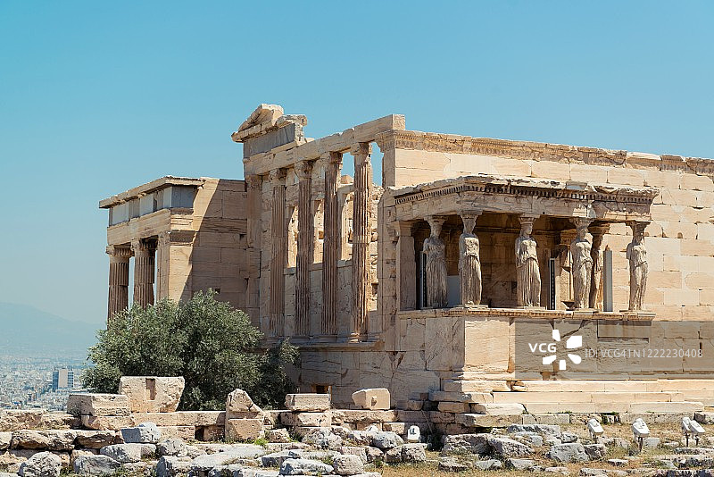 希腊雅典卫城伊瑞克提翁神庙图片素材