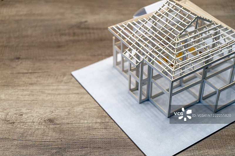 木制房屋框架模型图片素材