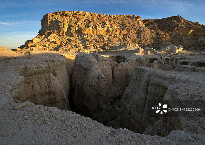 伊朗格什姆岛星谷峡谷日落美景图片素材